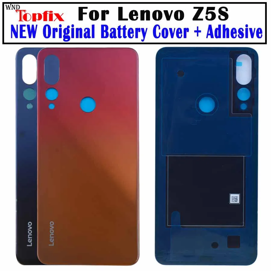 Новая Оригинальная задняя крышка для Lenovo Z5S с объективом камеры аккумулятора