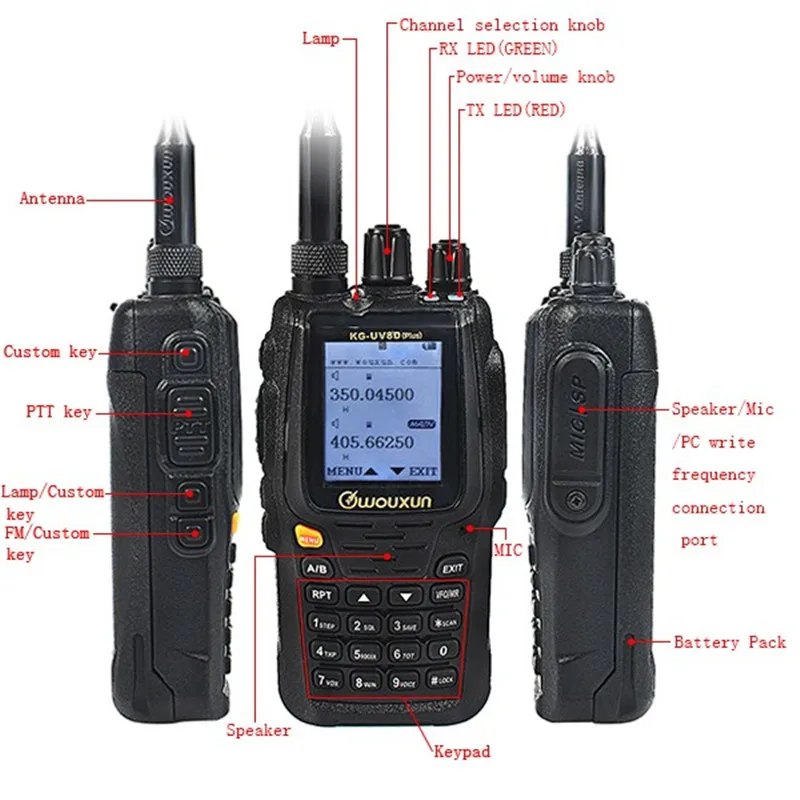 DHL Бесплатная доставка KG UV8D (плюс) Walkie Talkie UHF/VHF дуплексный перекрестный