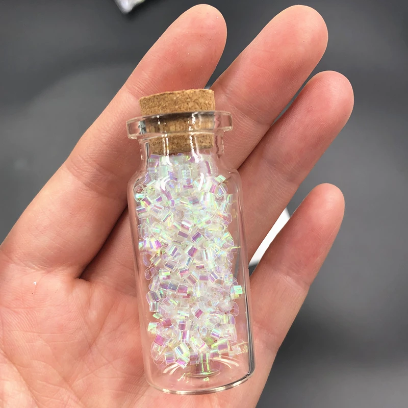 

10g/Lot 2*3mm AB Paillette Pipe sequins Center Holes Sewing PVC DIY Nail art Sewing 3D Materials Loose Sequins