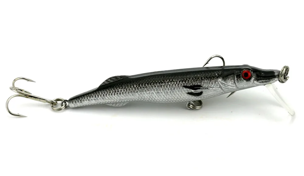 Big Sale 4pcs Artificial Minnow Fishing Lures Hard Plastic Fake Swimbait 3D Fish Eye Crankbait Hooks Carp 9cm 6.1g | Спорт и