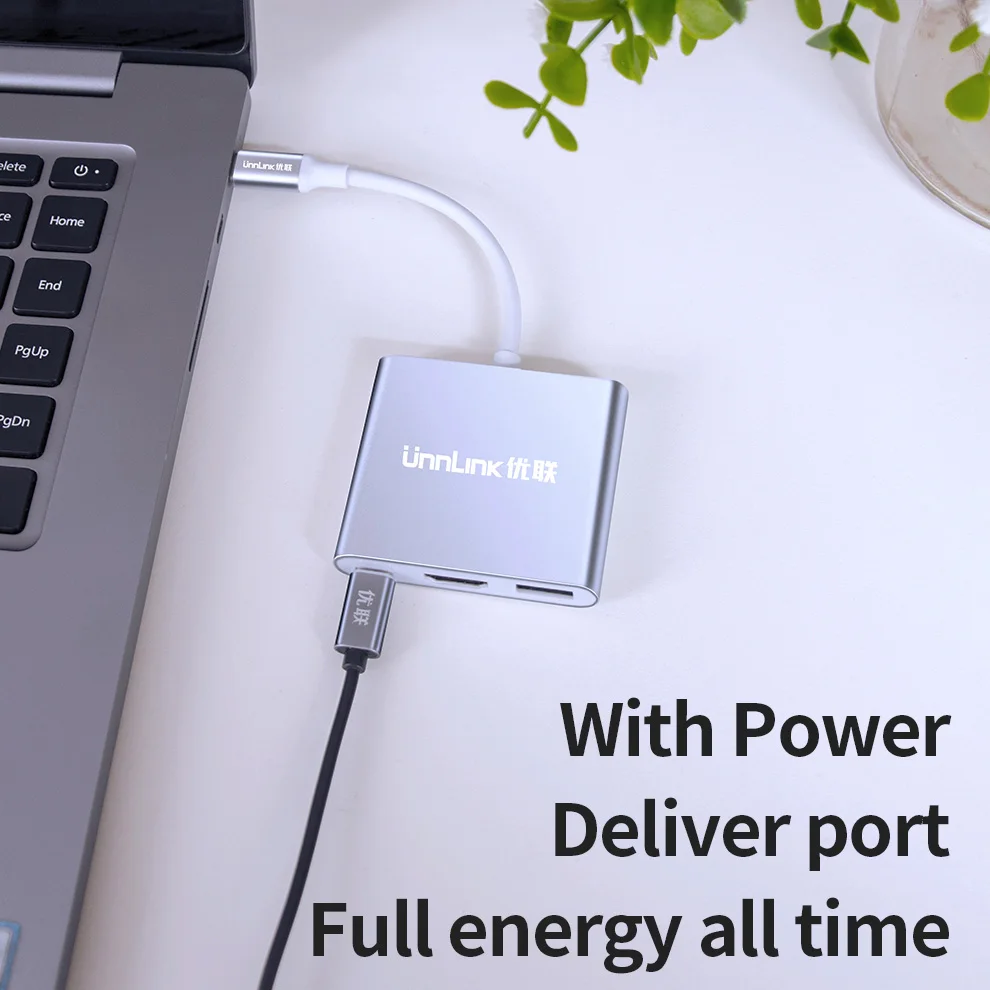 Адаптер Unnlink USB C-HDMI совместимый с USB3.0 PD UHD4K для MacBook Galaxy S20/S10/9 Dex Mate 20 P30 P40 Switch |