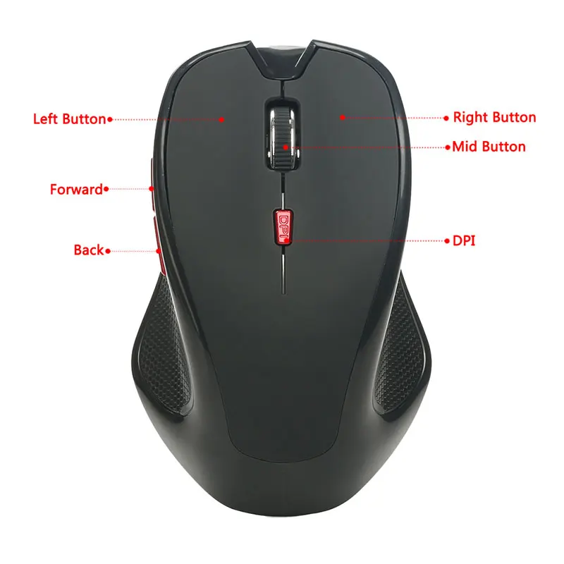 Новая беспроводная bluetooth-мышка 2400 dpi оптическая игровая мышь с индикатором батареи для планшета ноутбука