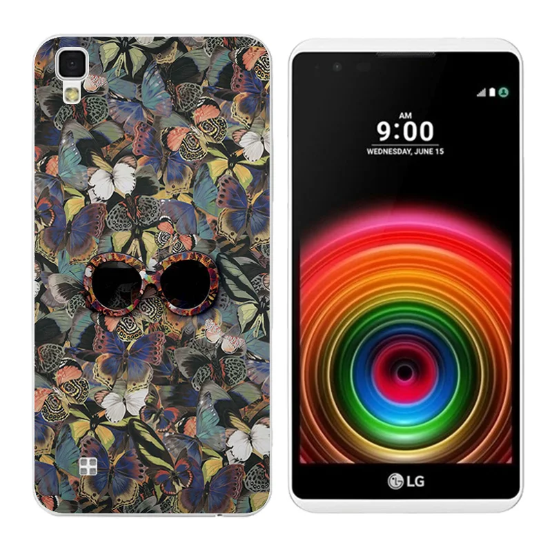 Мягкие чехлы из ТПУ для LG X power K210 K220 LS755 со смайликом и принтом на заднюю панель Power