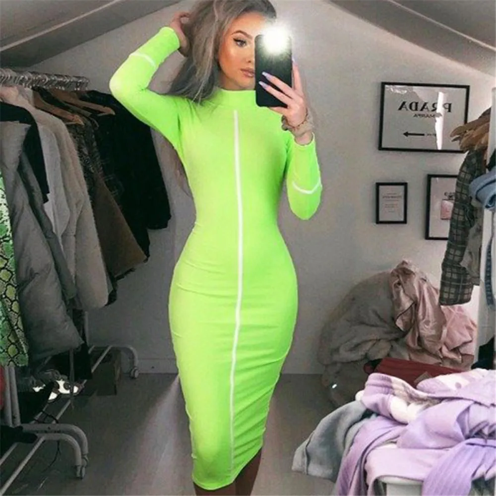 Женское осеннее платье Vestido 2019 высококачественное Брендовое в полоску с длинным