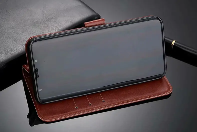 LuxuryFlip кожаный бумажник чехол для SAMSUNG S9 с подставкой держатель + слот карты SoftSoft