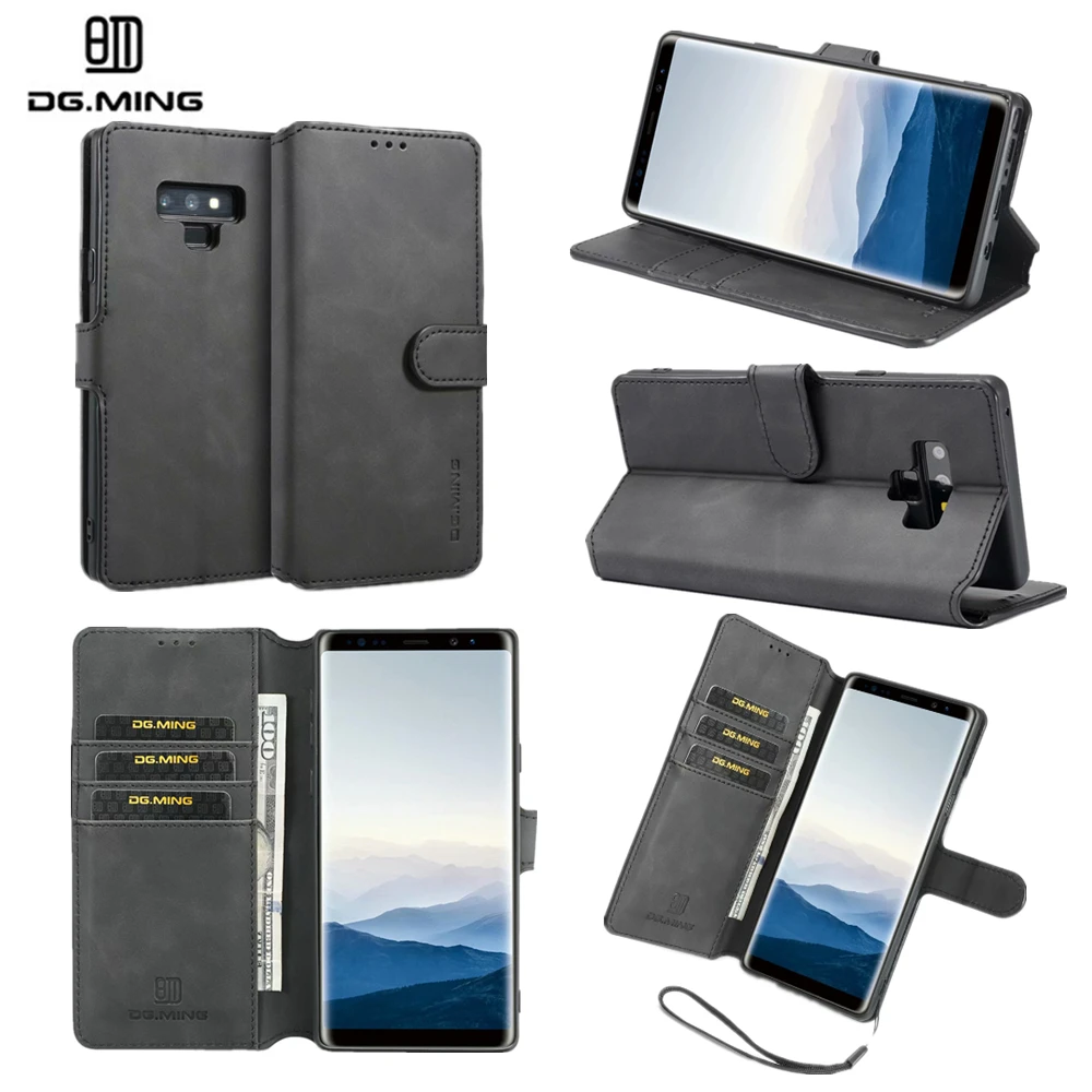 Оригинальный бренд DG Ming флип бумажник чехол Ретро Кожаный для Samsung Galaxy S20 S10 Plus NOTE 10