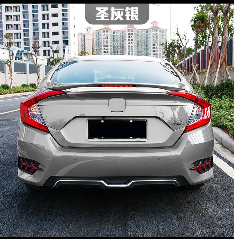 

ABS Plastic Unpainted Rear Trunk Spoiler Use For Honda Civic MC Style Tail Wing Decoration 2016 2017