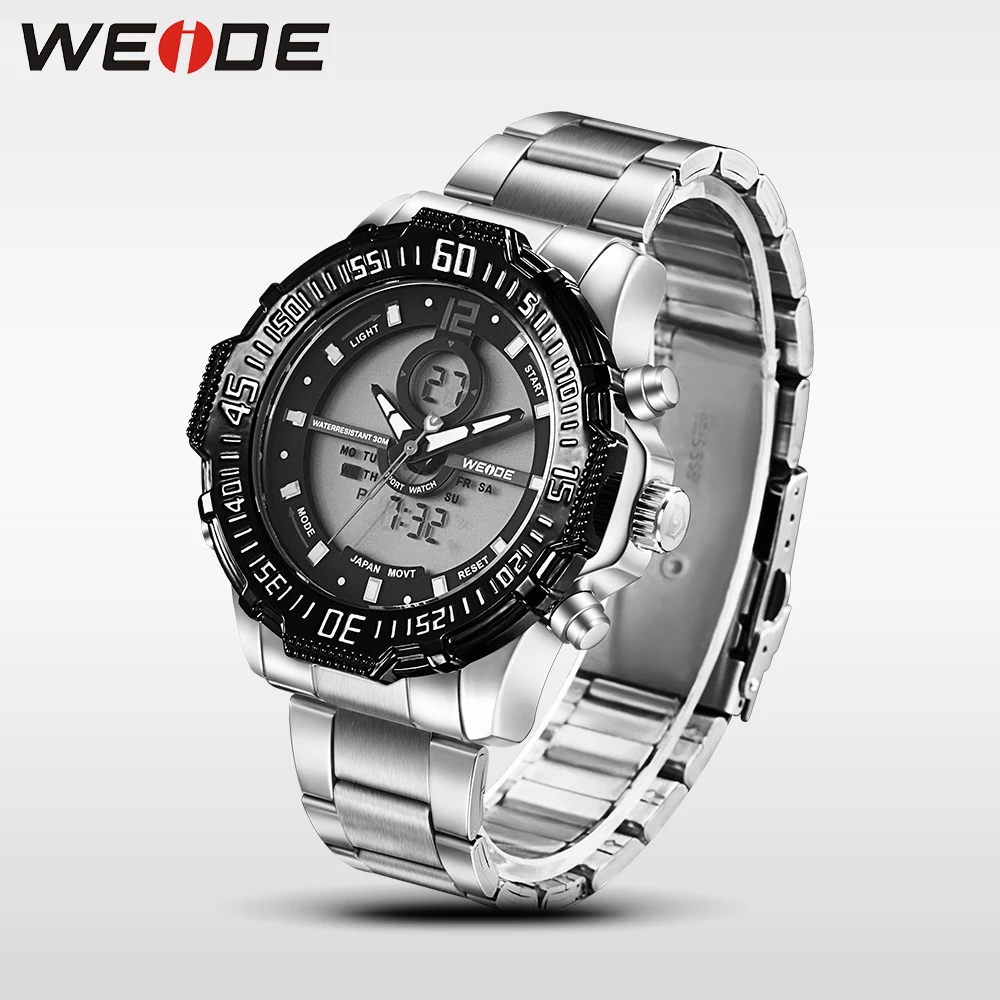 Weide Роскошные для мужчин часы кварцевые контракт в повседневные платье Мода