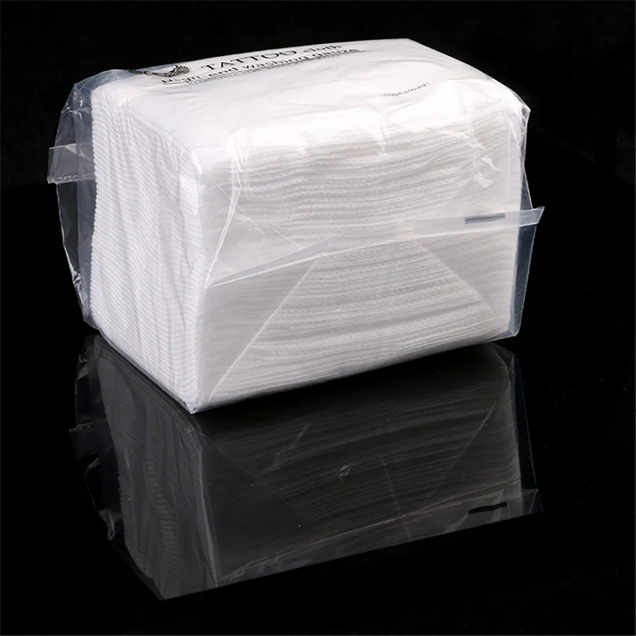 50 шт. новые белые нетканые материалы для чистки татуировок салфетки бумажные