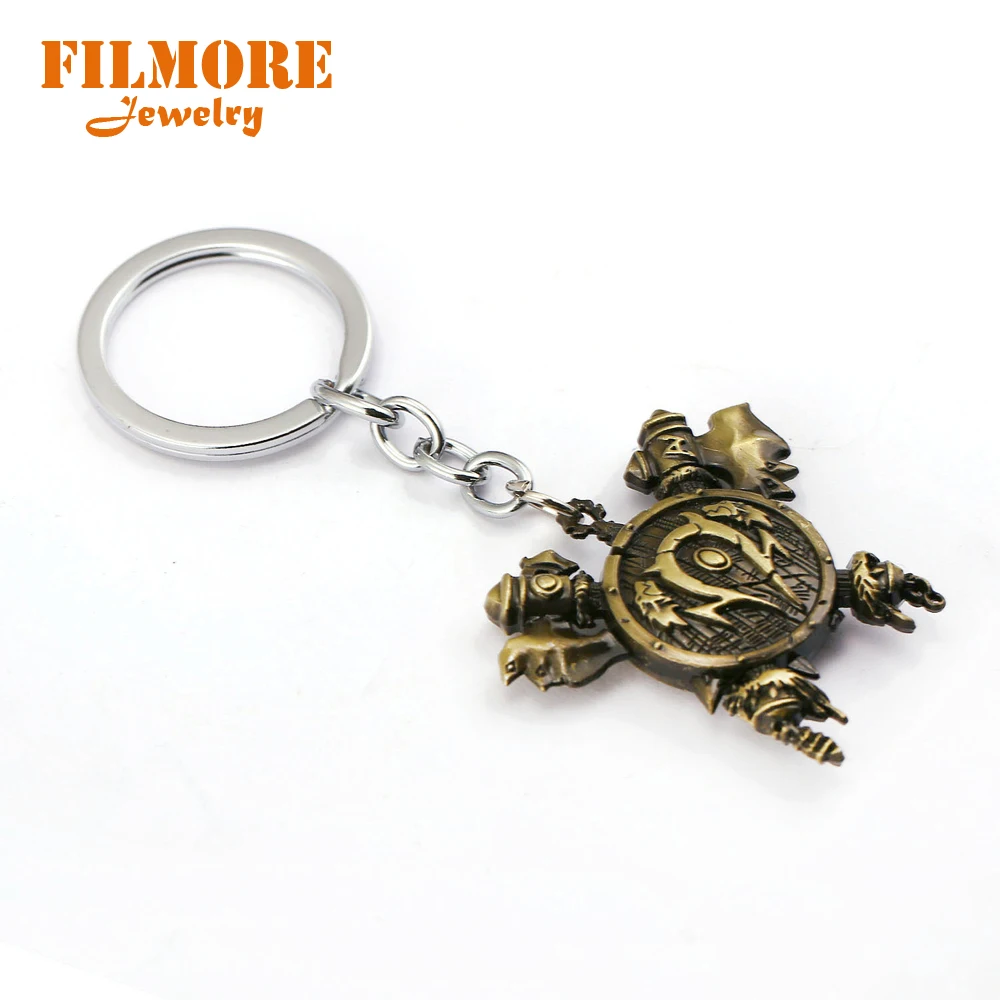 Винтажные Ювелирные изделия Warcraft брелок с рисунком из игры Alliance Tribe orde металлический 3D знак амулет-подвеска chaviro сувенир