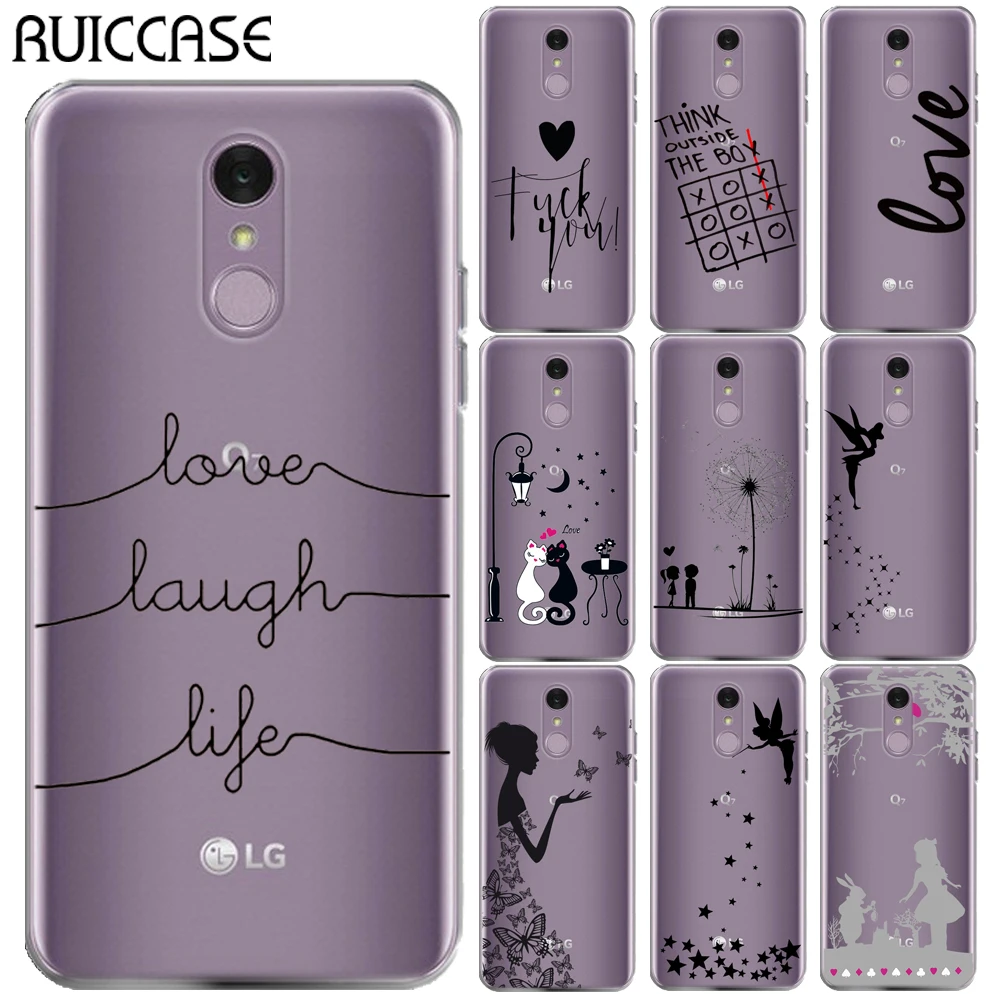 Мягкий силиконовый чехол из ТПУ для LG Q7 5,5 дюйма, Бабочка, Тинкер, колокольчик, олень