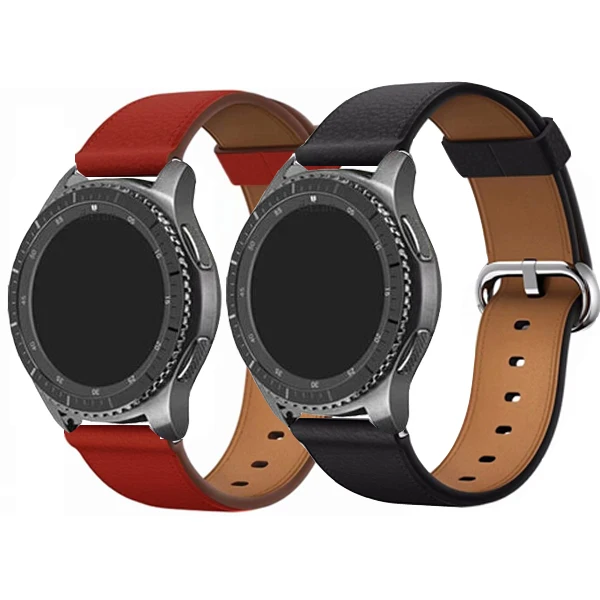 Ремешок для samsung galaxy watch 42 мм 46 кожаный ремешок спортивный S2 S3 классический Frontier Band