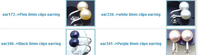 

Qingmos Black Flat Pearl Clip Earrings for Women with 7-8mm Natural Freshwater Pearl Sterling Silver S925 Clip Earring-ear340