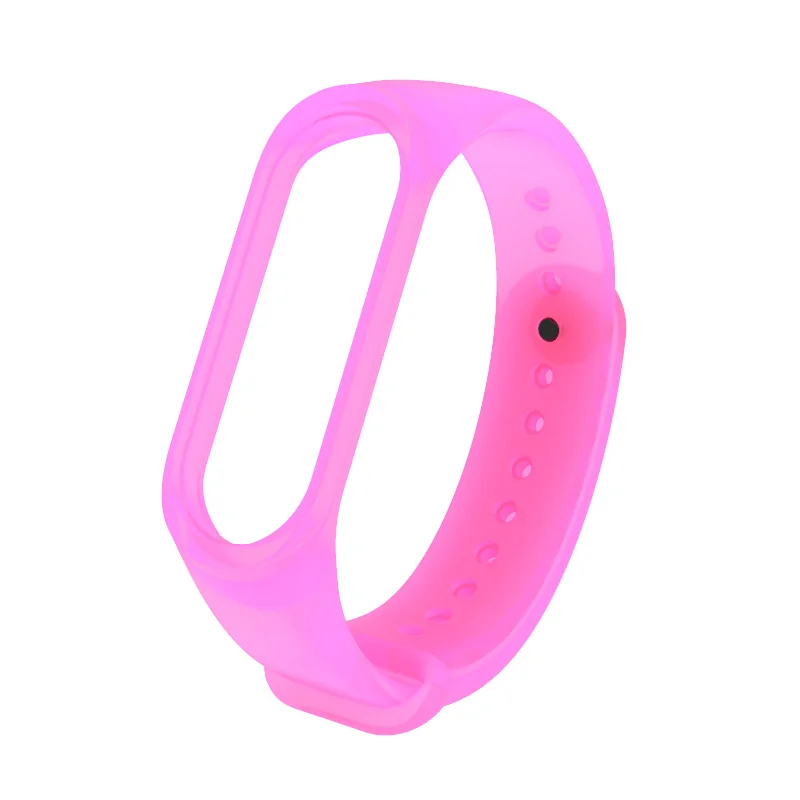 Mi jobs mi Band 4 наручный ремешок Цветной силиконовый ремешок для Xiaomi mi Band 4 3 браслет miband 3 Смарт-часы аксессуары - Цвет: Pink