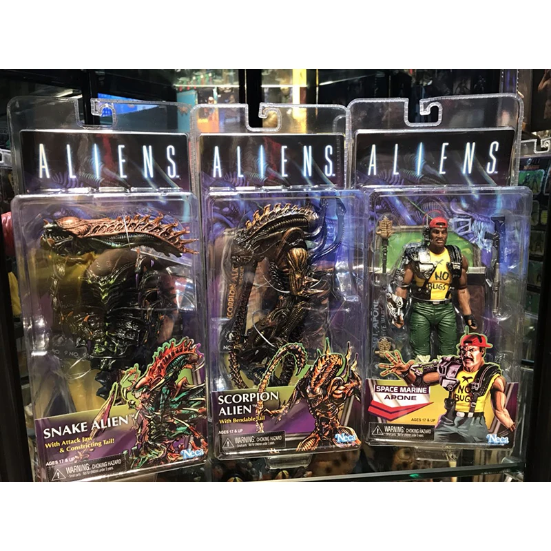 7 дюймов 18 см NECA Series 13 Aliens VS Predator Scorpion Snake Alien Sgt Apone Kenner фигурка игрушки