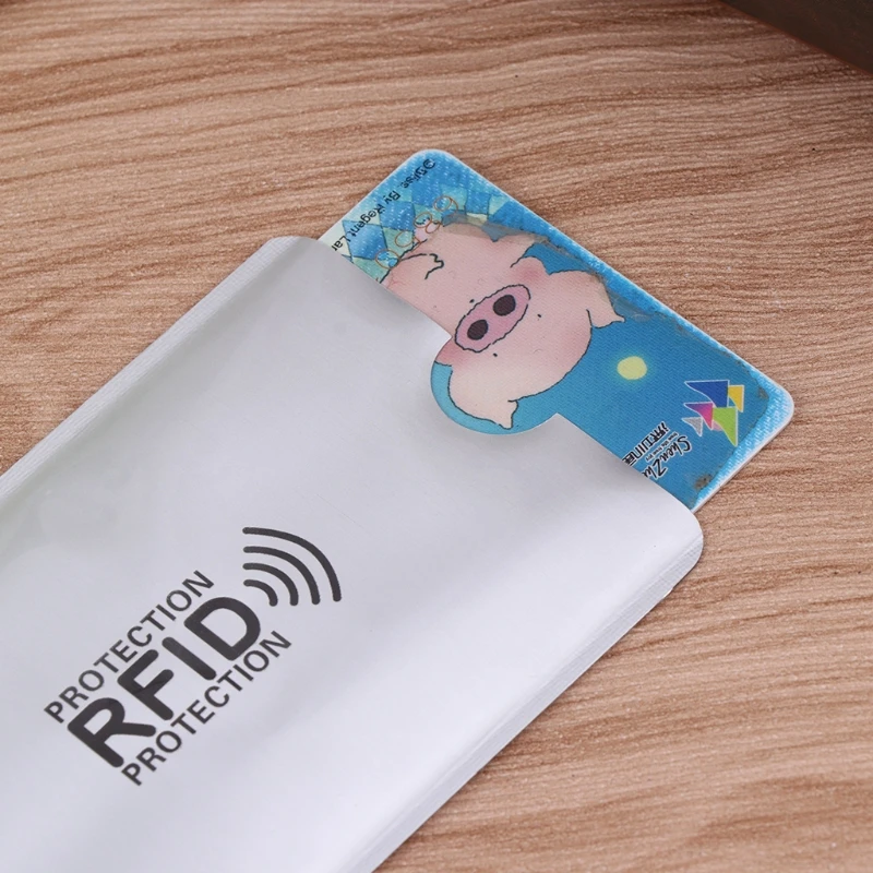 Анти-сканирование RFID рукав протектор кредитной ID карты Алюминиевый держатель