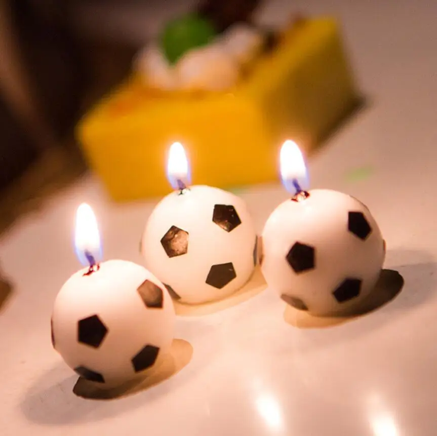 12 шт. свеча в виде футбольного мяча | Дом и сад