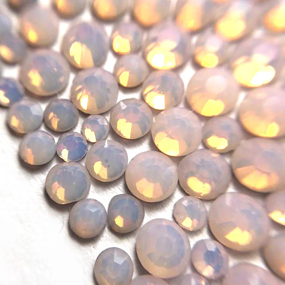 Кристаллы белого цвета стразы с опалом для ногтей на ногтях опаловые стеклянные