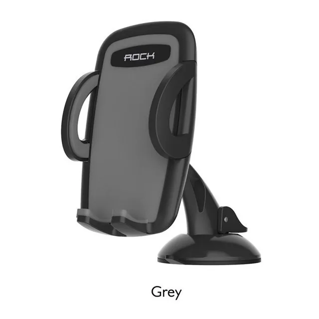 Grey Автомобильный держатель для телефона Rock для iPhone, samsung, LG, смартфона, универсальная Регулируемая поворотная опора для сотового телефона, автомобильный держатель для мобильного телефона - Цвет: Grey