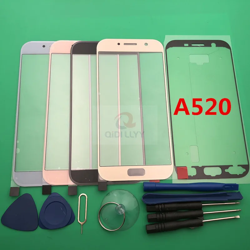 AAA+ качество Замена внешнего стекла для Samsung Galaxy A5 A520 A520F ЖК-дисплей сенсорный экран Переднее стекло Внешний объектив