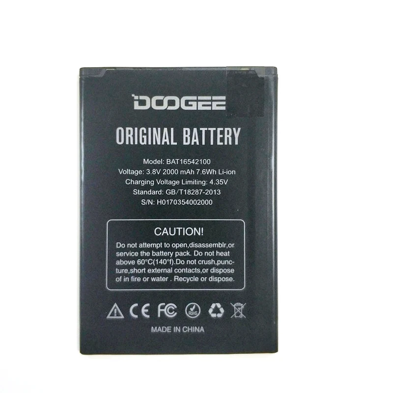 3 8 V 2000mAh BAT16542100 Сменный аккумулятор для DOOGEE X9 Mini Bateria Batterij мобильный телефон |