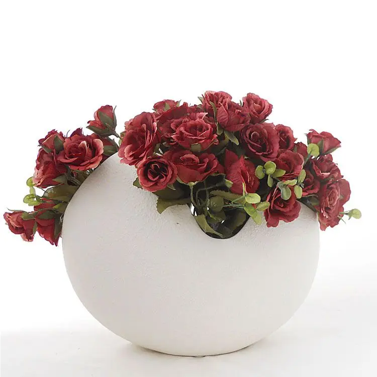 Современная элегантная фарфоровая ваза в форме скорлупы для яиц керамическая