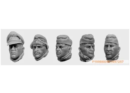 1:35 голова британского войска Второй мировой войны (5 фигурок) 08|wwii figures|1/35 headshead head |