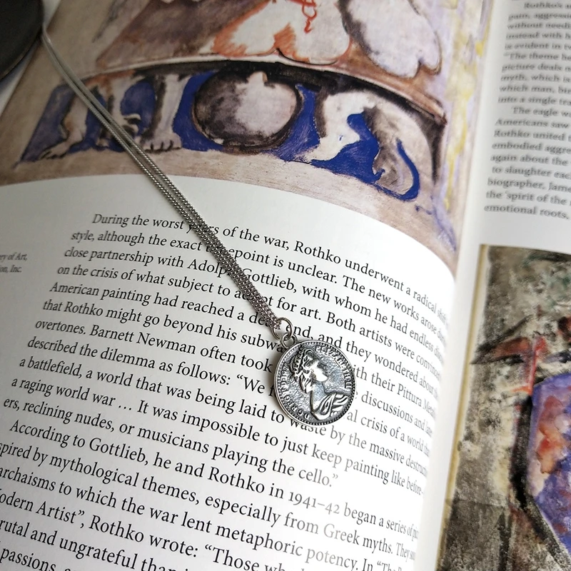 LouLeur, 925 Стерлинговое Серебро, Новая монета Elizabeth, ожерелье, серебряное круглое винтажное ожерелье с фигуркой для женщин, праздничные украшения