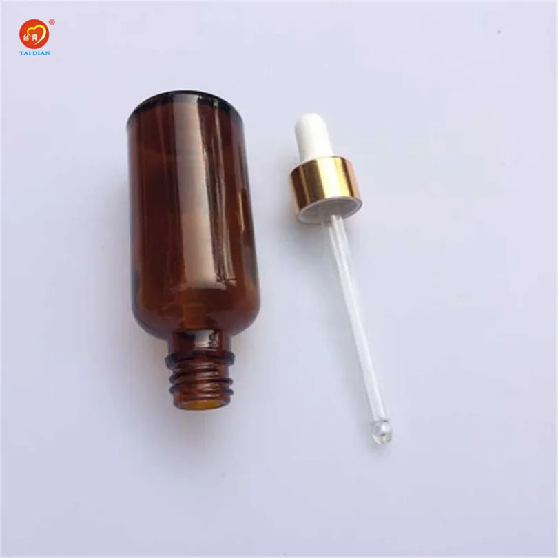 

Wholesale 50ml Glass Dropper Bottles with Pipette Cap Empty Brown Esssentail Oil Bottles e Liquid Vials Jars 10 12pcs/lot