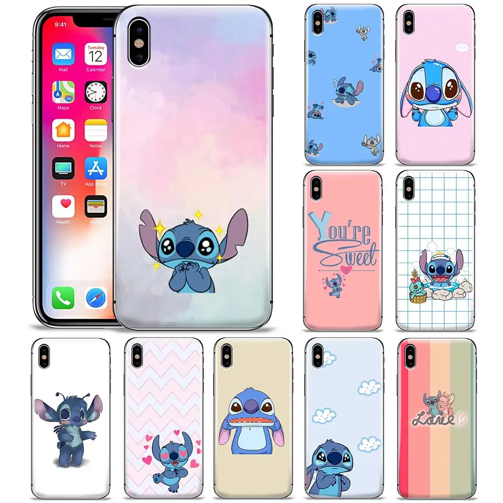 Милый мягкий силиконовый чехол с принтом Lilo &amp Stitch для мобильного телефона из ТПУ