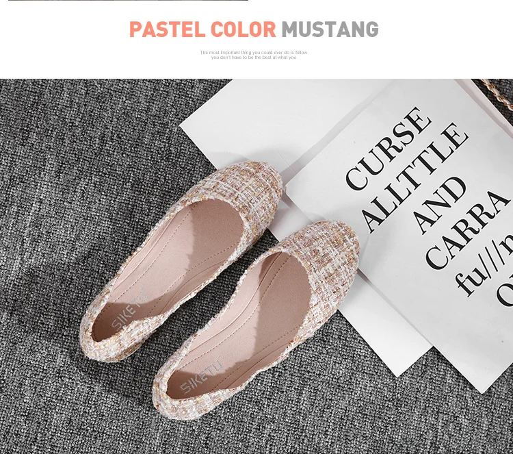 chaussures ete femme summer women flats shoes women shallow mouth flat bottom round head shoes female multi loafers ladies
