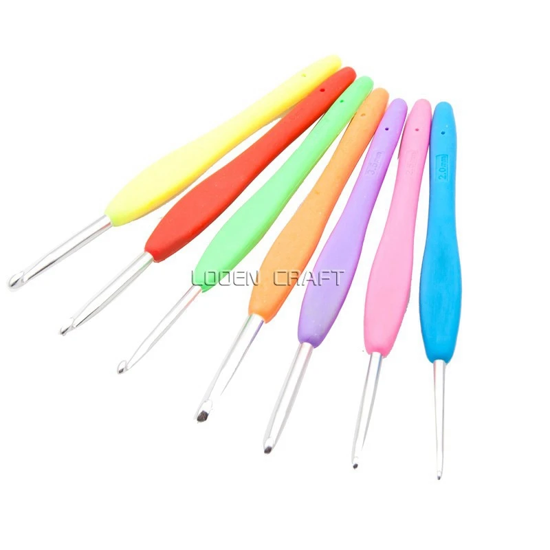 Soft Handle Home Needles For Knitting Woven Crochet Hooks Set Ergonomic Women 7 Pieces/Set | Дом и сад