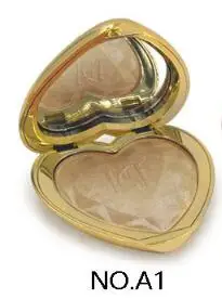 8 цветов в форме сердца выпечки алмаз highlighter порошок Блестящий блестящий для лица Осветляющий хайлайтер Бронзовый осветитель комплект - Цвет: 1