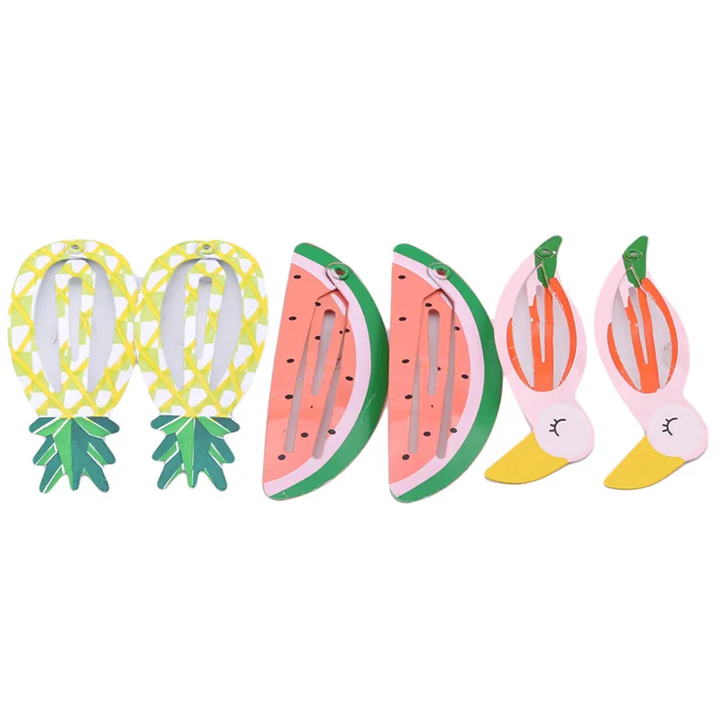 

3Pair /Set Cute Kids Hair Clip Headdress Set Headband Supplies Fruit Pineapple Hairpin Hair Accessories Hair Rope Headwear