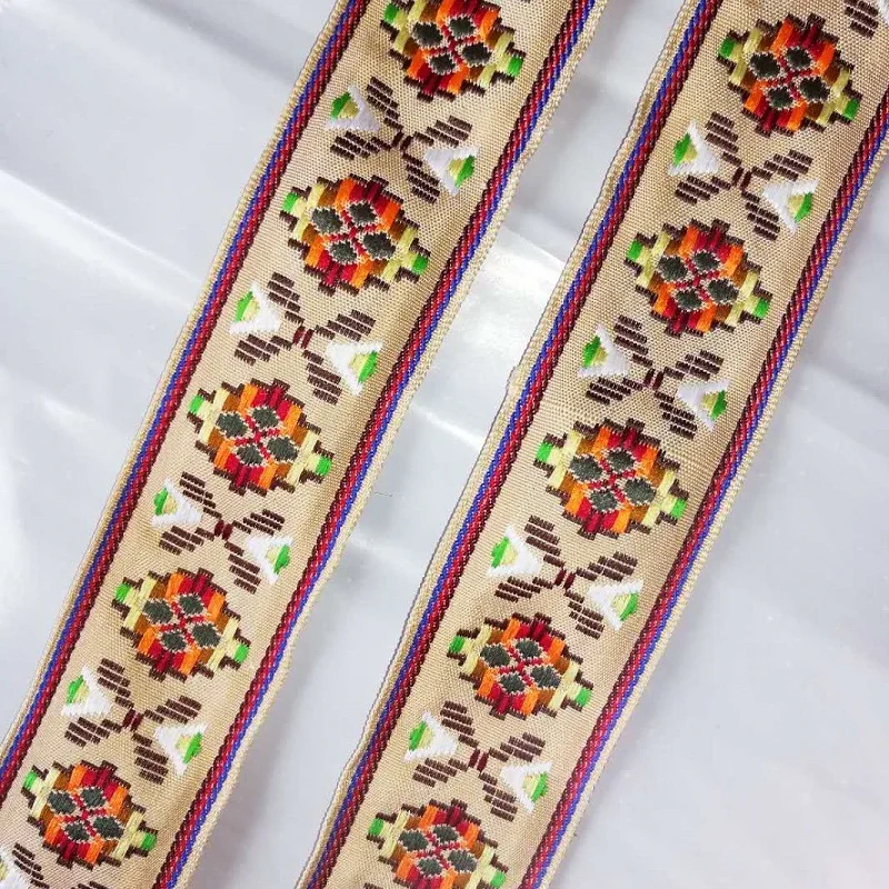 HOT Hand DIY National Wind Polyester Cotton Embroidery Jacquard Ribbon Lace Accessories Clothing Decoration Width 4.8cm | Дом и сад