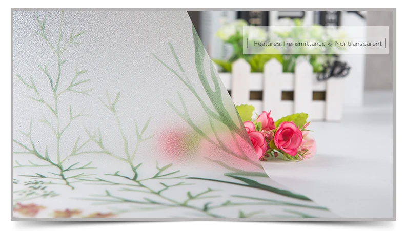 Новинка, витражная наклейка DICOR, цветы для домашнего декора, без клея, водонепроницаемая Наклейка на окно, съемная, непрозрачная, для конфиденциальности, Flim BLT622