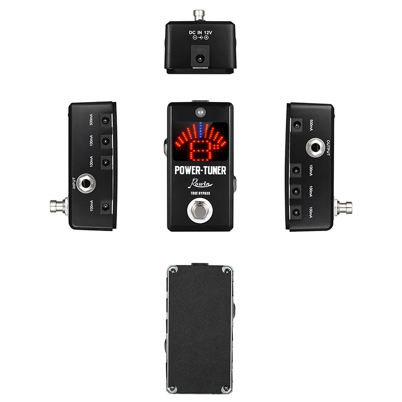 Rowin Lt-920 гитарный тюнер + блок питания с настройкой функции защиты от короткого