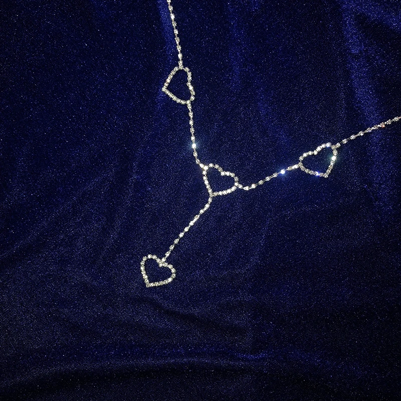 90s Vintage Kawaii Heart Waist Chain Cute Bling Night Club Disco Belt Harajuku Band Pant Accessory |