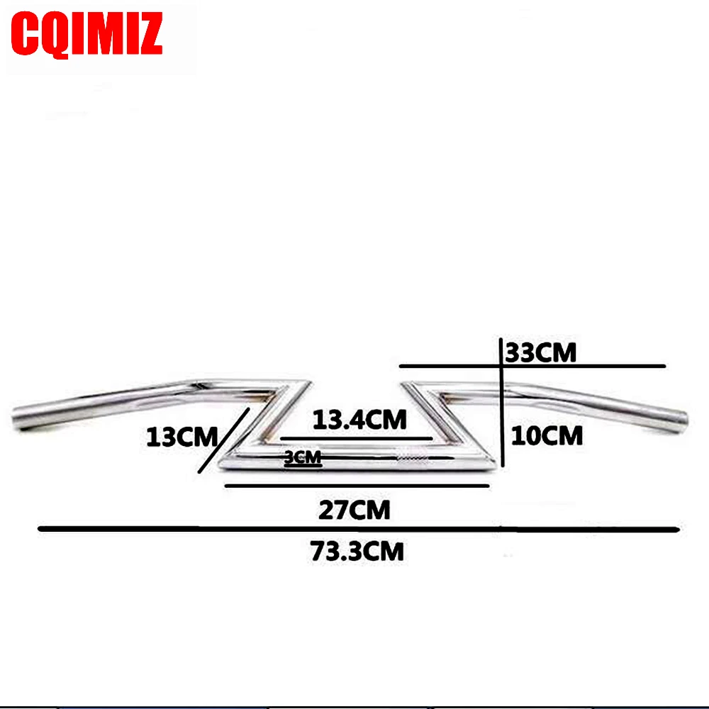 1 &quot25 мм металлический руль для мотоцикла Z Bars Honda Yamaha Suzuki Kawasaki Harley Triumph|Руль