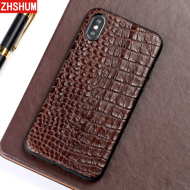 Чехол из натуральной крокодиловой кожи для iphone X 8 Plus 7 XS MAX XR 6S роскошный ручной