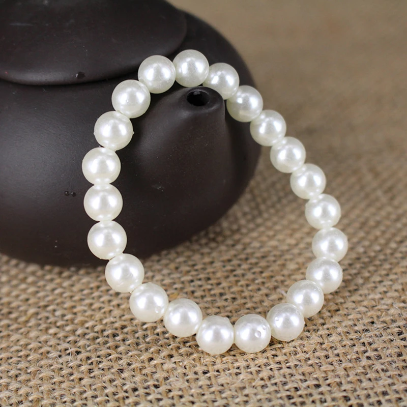 Hot New Fashion Elasticity Bracelet Simulated Pearl Beaded Charm Strand Bracelets Bangles for Women 2019 Jewelry | Украшения и
