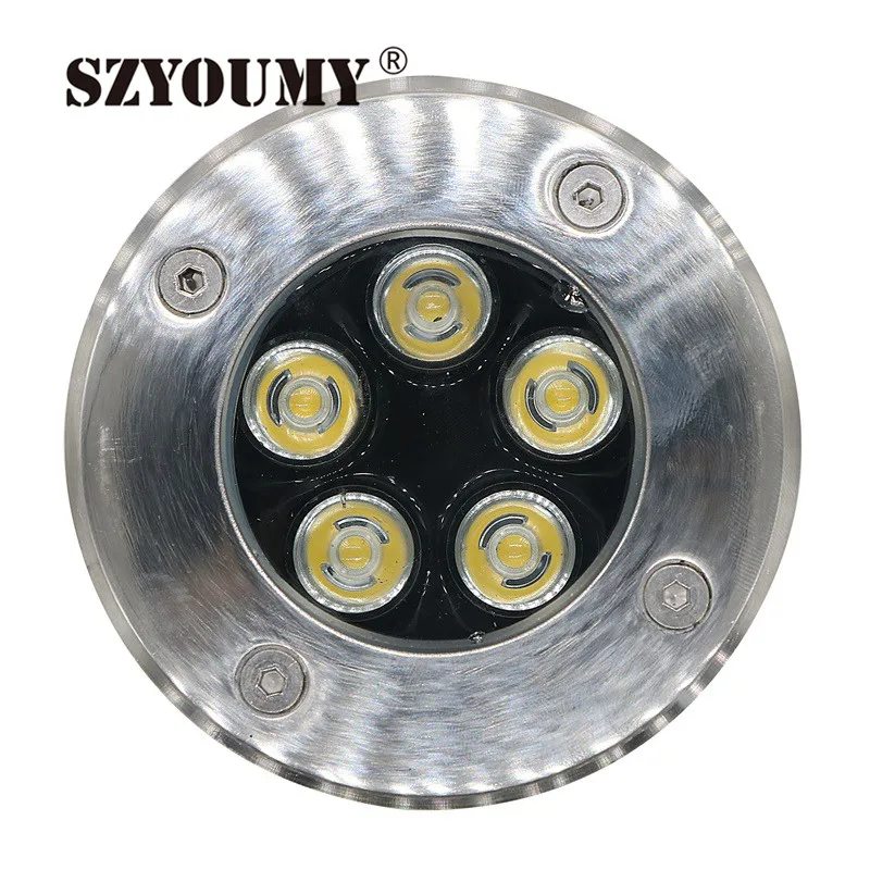 Светодиодная подземная лампа SZYOUMY комнатный напольный светильник 5 Вт AC85V 265V или DC