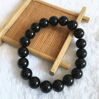Мужской эластичный браслет из натурального оникса 10 мм|fashion men bracelet|men braceletmen bracelet