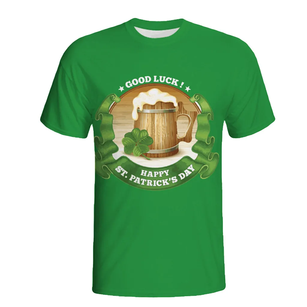 Последние мужские футболки 2019 День Святого Патрика Трилистник футболка на отца