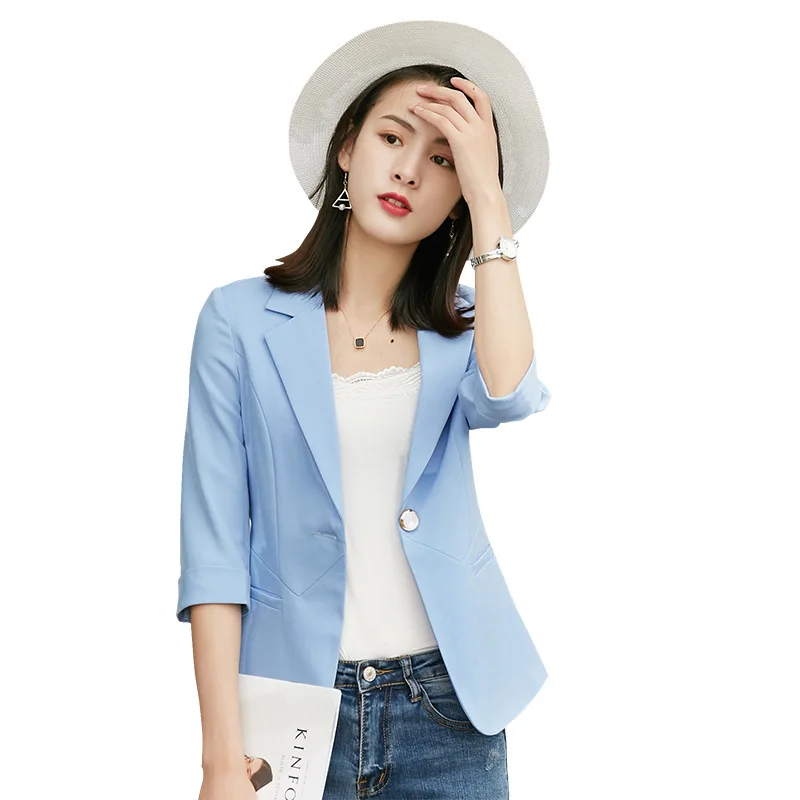 

2019 Ladies Work Wear Office Lady Uniform Style Business Jacket Women Formal Blazers Short Jackets Slim Blazers Women Suit S-4XL