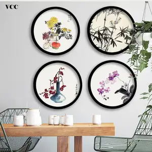 Круглые деревянные рамки для картин, креативный подарок сделай сам, настенный деревянный держатель для картин, Настенная фоторамка, круглые украшения для дома