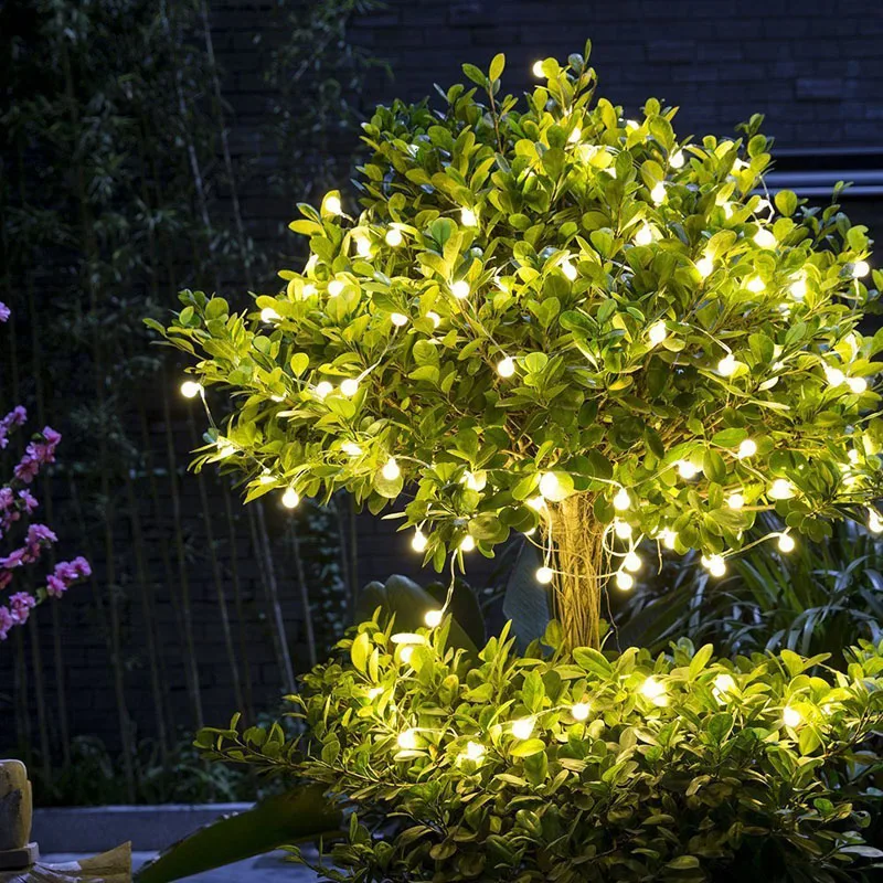Фея 20 м 200 LED глобус шар гирлянда красочные рождественские праздничные Свадебные