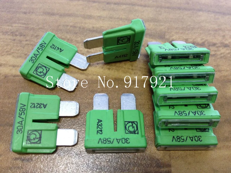 

[ZOB] PUDENZ TAC 30A Germany 58V import medium auto fuse skewer slice 142.6185.5302 --50pcs/lot