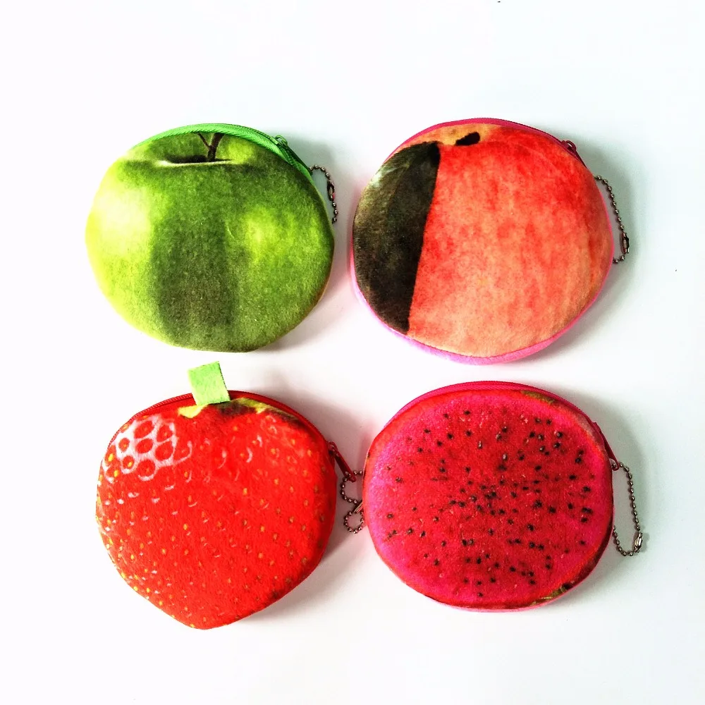 Женский кошелек M117 с изображением фруктов милая семья мультяшных для мелочи