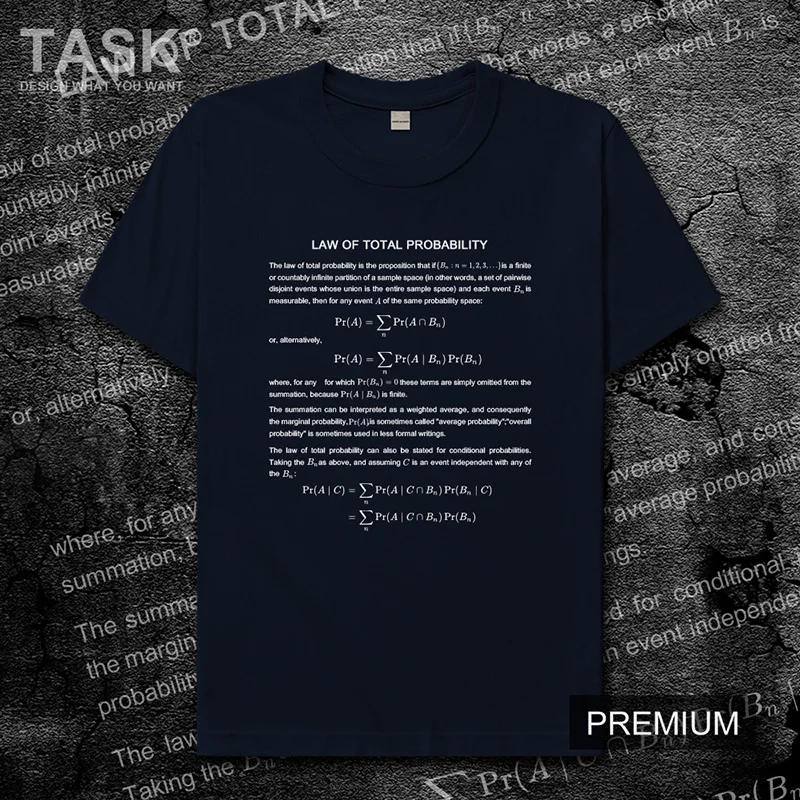 

Subject Mathematics Law Of Total Probability mens t shirt new Tops t-shirt Short sleeve clothes summer Fashion Casual cotton 01